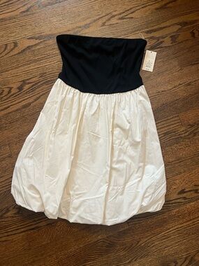 a new day Black and White Strapless Two-Tone Dress